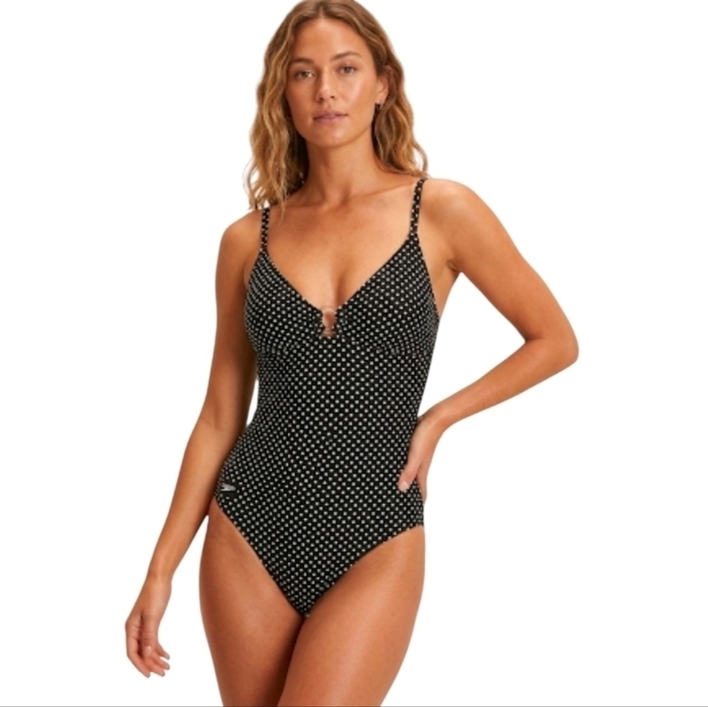 Speedo One Piece Polka Dot Swim Suit